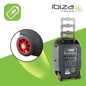Kolumna mobilna Ibiza PORT8UHF-MKII-TWS one size 32