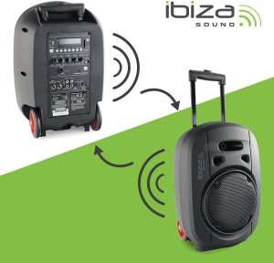 Kolumna mobilna Ibiza PORT8UHF-MKII-TWS one size 34