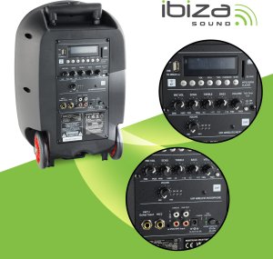 Kolumna mobilna Ibiza PORT8UHF-MKII-TWS one size 37