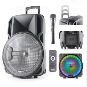 Kolumna mobilna LED 15''/38cm USB BT MIC FM PARTY-15RGB one size 1