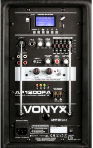 Kolumna mobilna z mikrofonami 600W Vonyx AP1200PA 12" one size 11