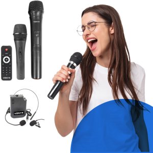 Kolumna mobilna z mikrofonami 600W Vonyx AP1200PA 12" one size 15