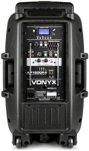 Kolumna mobilna z mikrofonami 600W Vonyx AP1200PA 12" one size 10