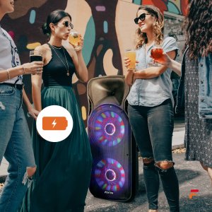 Kolumna aktywna mobilna LED FT215LED 2x 15" 1600W Fenton one size 15