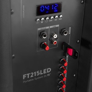 Kolumna aktywna mobilna LED FT215LED 2x 15" 1600W Fenton one size 16
