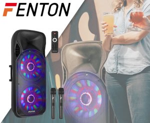 Kolumna aktywna mobilna LED FT215LED 2x 15" 1600W Fenton one size 2