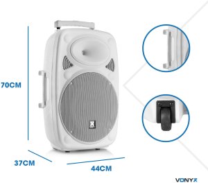 Kolumna z mikrofonami/ nagłośnienie mobilne Verve46 15Vonyx biały one size 18