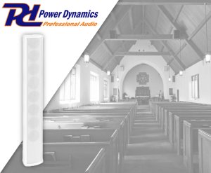 Kolumna naścienna wewnętrzna ICS8 40W 100V biała Power Dynamics one size 13