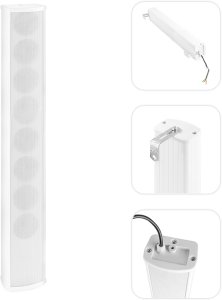 Kolumna naścienna wewnętrzna ICS8 40W 100V biała Power Dynamics one size 2