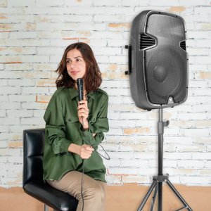 Zestaw nagłośnieniowy 300W 2x kolumna 10'' mikser mikrofon statywy Vonyx one size 12