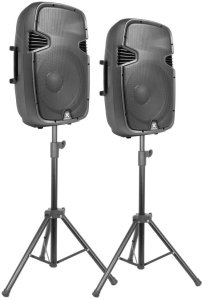 Zestaw nagłośnieniowy 300W 2x kolumna 10'' mikser mikrofon statywy Vonyx one size 6