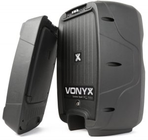 Zestaw nagłośnieniowy 300W 2x kolumna 10'' mikser mikrofon statywy Vonyx one size 7