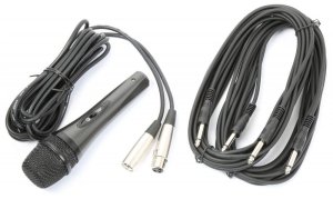 Zestaw nagłośnieniowy 300W 2x kolumna 10'' mikser mikrofon statywy Vonyx one size 8
