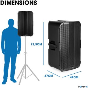 Kolumna Vonyx Kolumna aktywna 1sz 15'' 900W z Bi-Amp i DSP one size 15