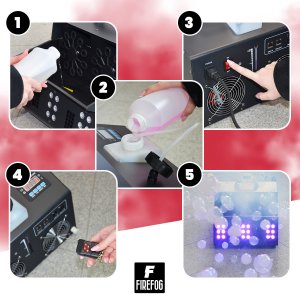 Firefog Wytwornica baniek i dymu z efektem LED Octopus 1500BL DMX pilot one size 13