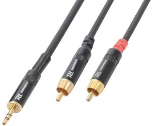 Kabel mini Jack 3,5 Stereo - 2x Cinch RCA męski 3m one size 1