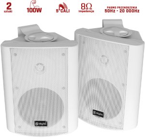 Kolumny instalacyjne dwudrożne 100W SkyTec - para, kolor biały one size 1