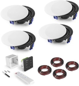 Power Dynamics Zestaw: Wzmacniacz audio z 4 głośnikami sufitowymi Powerline A100B one size 3