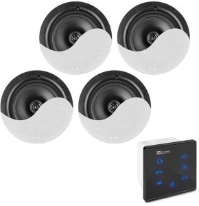 Power Dynamics Zestaw: Wzmacniacz audio z 4 głośnikami sufitowymi Powerline A100B one size 4