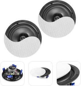 Power Dynamics Zestaw 2 głośników sufitowych NCBT6 z Bluetooth 6,5" 60W białe one size 2