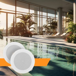 Power Dynamics Zestaw głośników sufitowych MSLP50 5" niskoprofilowych o mocy 80 W one size 8