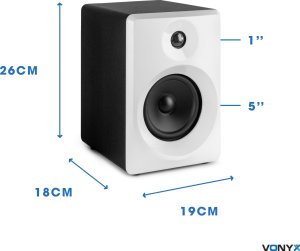 Vonyx SMN50W aktywne monitory studyjne głośniki 140W - białe one size 15