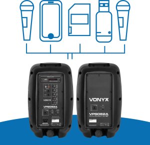 Zestaw nagłośnieniowy Plug&Play 400W Vonyx VPS082A one size 17