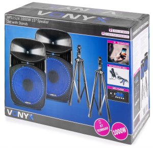 Kolumna Vonyx Zestaw nagłośnieniowy aktywny 1000W statywy mikrofon one size 13