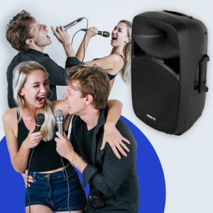 Kolumna Vonyx Zestaw nagłośnieniowy aktywny 1000W statywy mikrofon one size 15