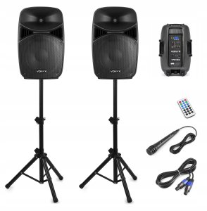 Kolumna Vonyx Zestaw nagłośnieniowy aktywny 1000W statywy mikrofon one size 21