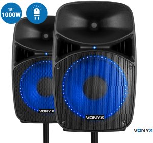 Kolumna Vonyx Zestaw nagłośnieniowy aktywny 1000W statywy mikrofon one size 23