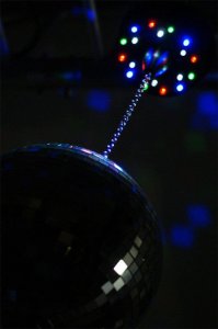 Napęd bateryjny z diodami LED do kul lustrzanych 20/30cm one size 3