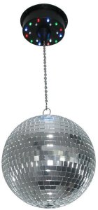 Napęd bateryjny z diodami LED do kul lustrzanych 20/30cm one size 4