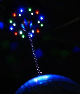Napęd bateryjny z diodami LED do kul lustrzanych 20/30cm one size 5