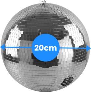 Kula lustrzana 20cm z napędem one size 3