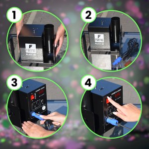 Pojedyncza elektryczna wyrzutnia konfetti DMX pilot BLAST100 Firefog one size 5