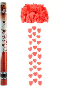 Tuba - wyrzutnia konfetti 60 cm - czerwone serca one size 2