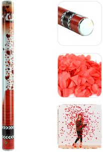 Tuba - wyrzutnia konfetti 60 cm - czerwone serca one size 4
