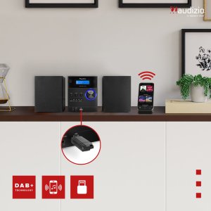 Mikrowieża Metz HiFi Czarny Audizio one size 12