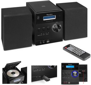 Mikrowieża Metz HiFi Czarny Audizio one size 18