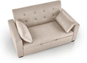 Sofa rozkładana z funkcją spania PAULINIO beżowa HALMAR 2