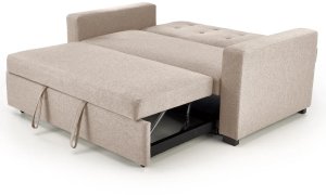 Sofa rozkładana z funkcją spania PAULINIO beżowa HALMAR 7