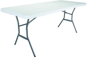 Lifetime Półkomercyjny stół składany biały granit 183cm (80524) 1