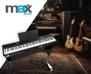 Pianino cyfrowe ważone pełnowymiarowe 88-klawiszowe RhapsodyDP88P Max + statyw one size 2