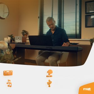 Pianino cyfrowe ważone pełnowymiarowe 88-klawiszowe RhapsodyDP88P Max + statyw one size 8