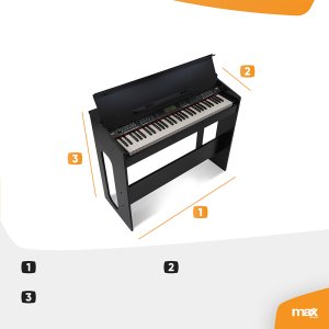 Pianino cyfrowe 61-klawiszowe ze statywem RhapsodyDP61 Max one size 6