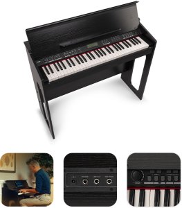 Pianino cyfrowe 61-klawiszowe ze statywem RhapsodyDP61 Max one size 9