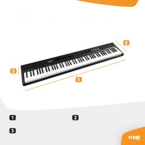 Pianino cyfrowe ważone pełnowymiarowe 88-klawiszowe RhapsodyDP88 Max one size 12