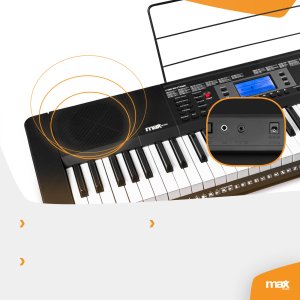 Zestaw: Keyboard 61-klawiszy bateryjny+ statyw+ ławka+ słuchawki Rhapsody61 Max one size 11