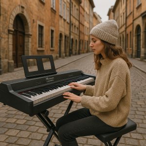 Mielczewski Pianino cyfrowe 88 klawiszy ważonych młoteczkowych Arietta one size 35